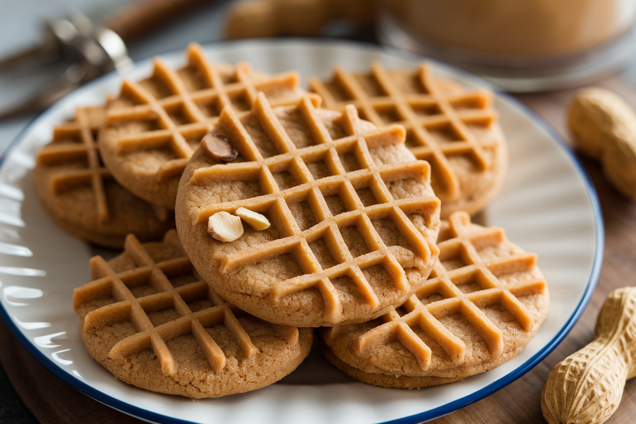 What are the basic ingredients for peanut butter cookies?