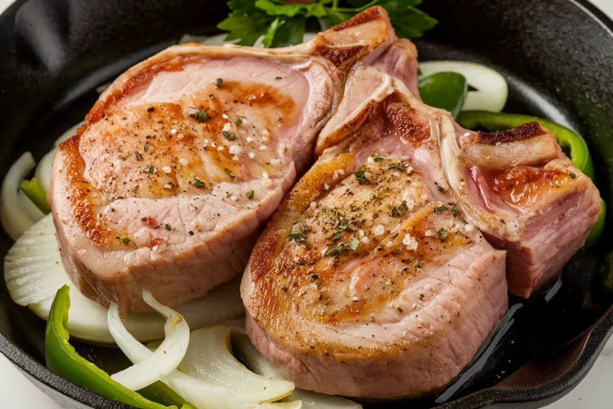 What is the best way to cook pork chops without them drying out?