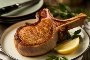 How do you keep bone-in pork chops from drying out?