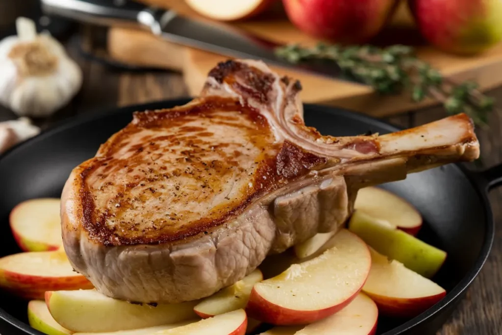 How do you keep bone-in pork chops from drying out?