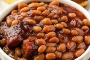 Navy beans and pinto beans used in baked beans